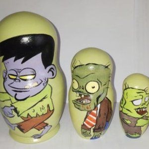 Zombies nesting doll handmade